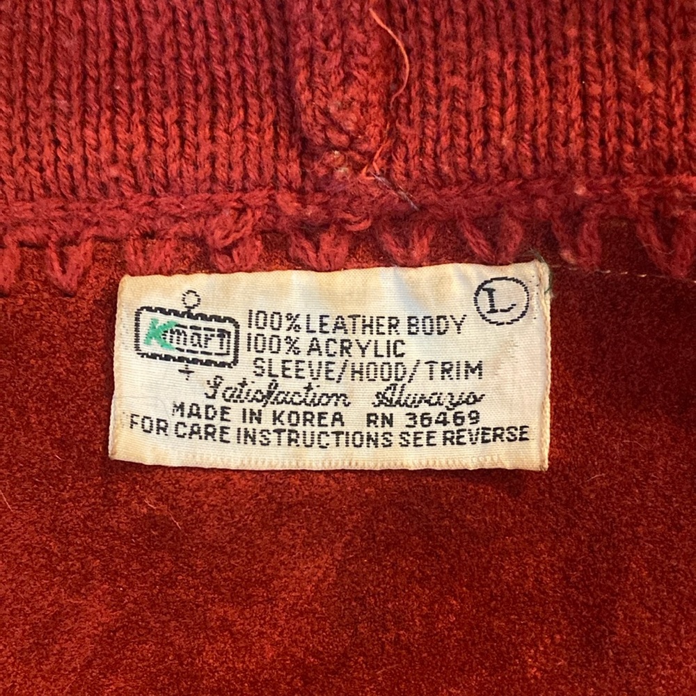 Vintage 60s/70s red suede leather coat